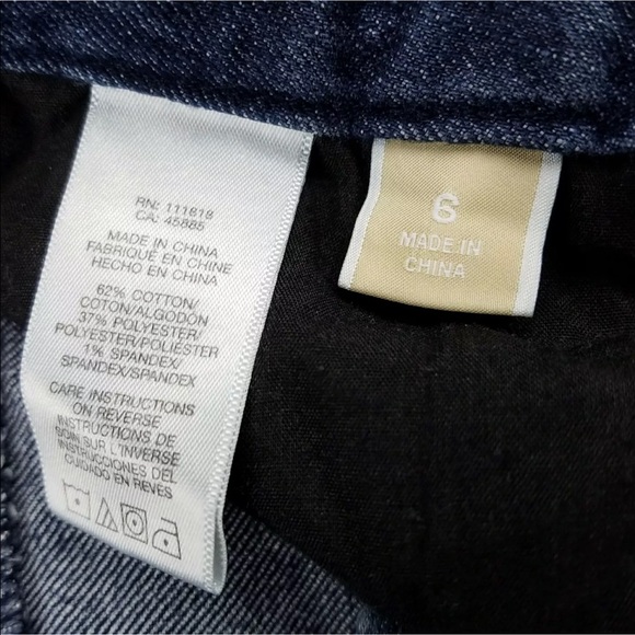 MICHAEL KORS women's Blue Dark Wash Wide Leg Jeans - Picture 5 of 5